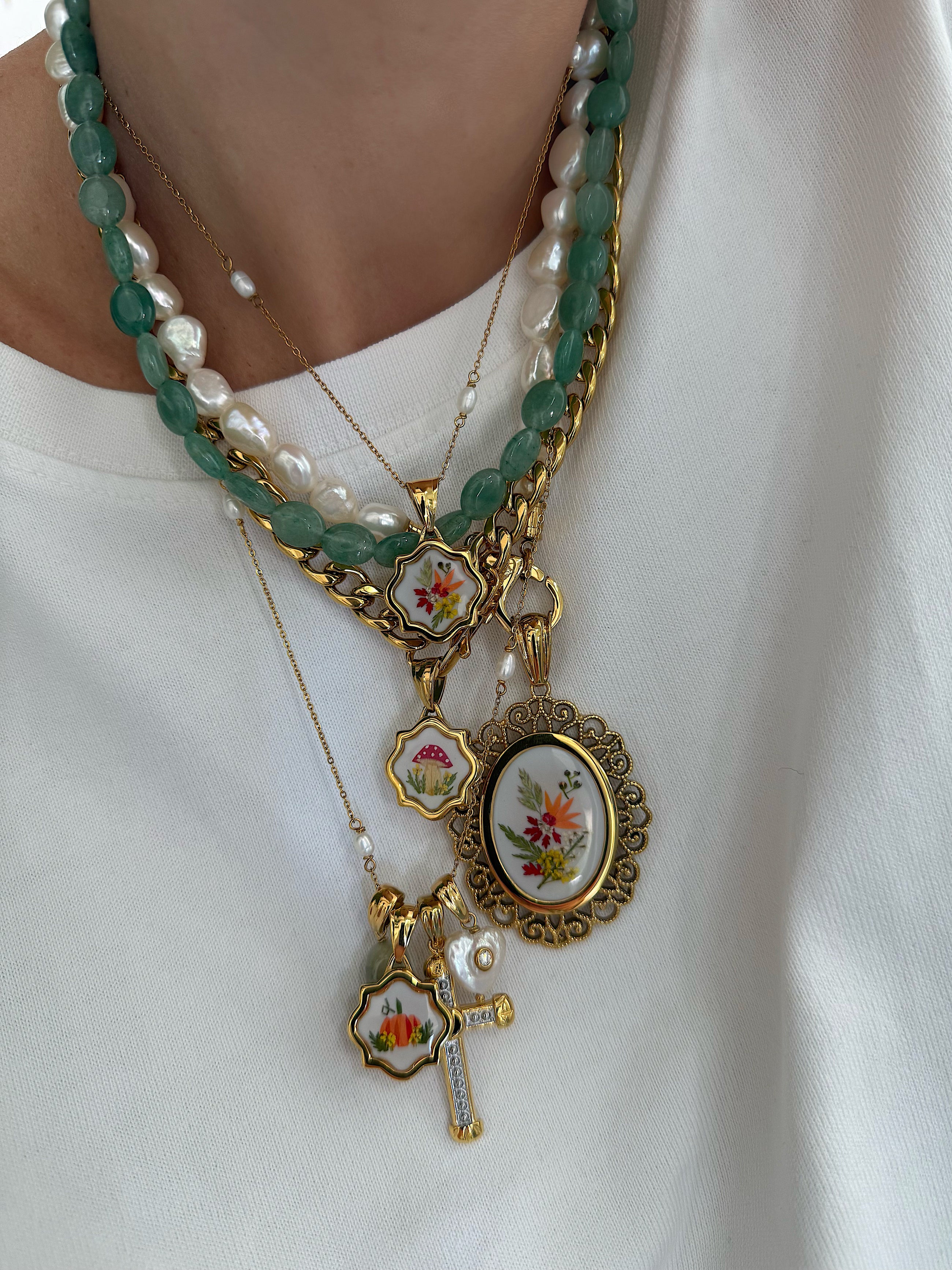 Pendentif Fleurs d'Automne