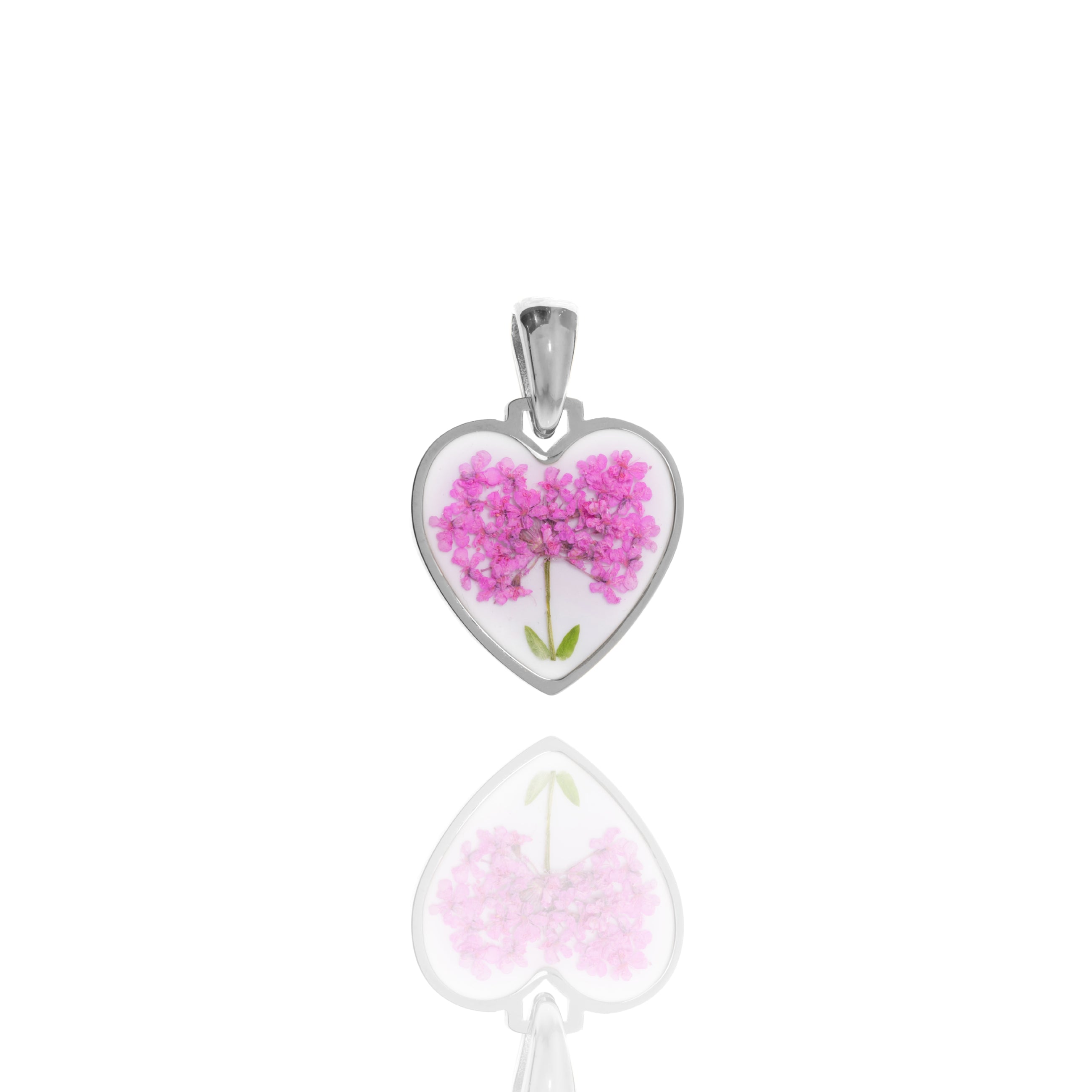 Anhänger mit magentafarbenen Blütenblättern, klein