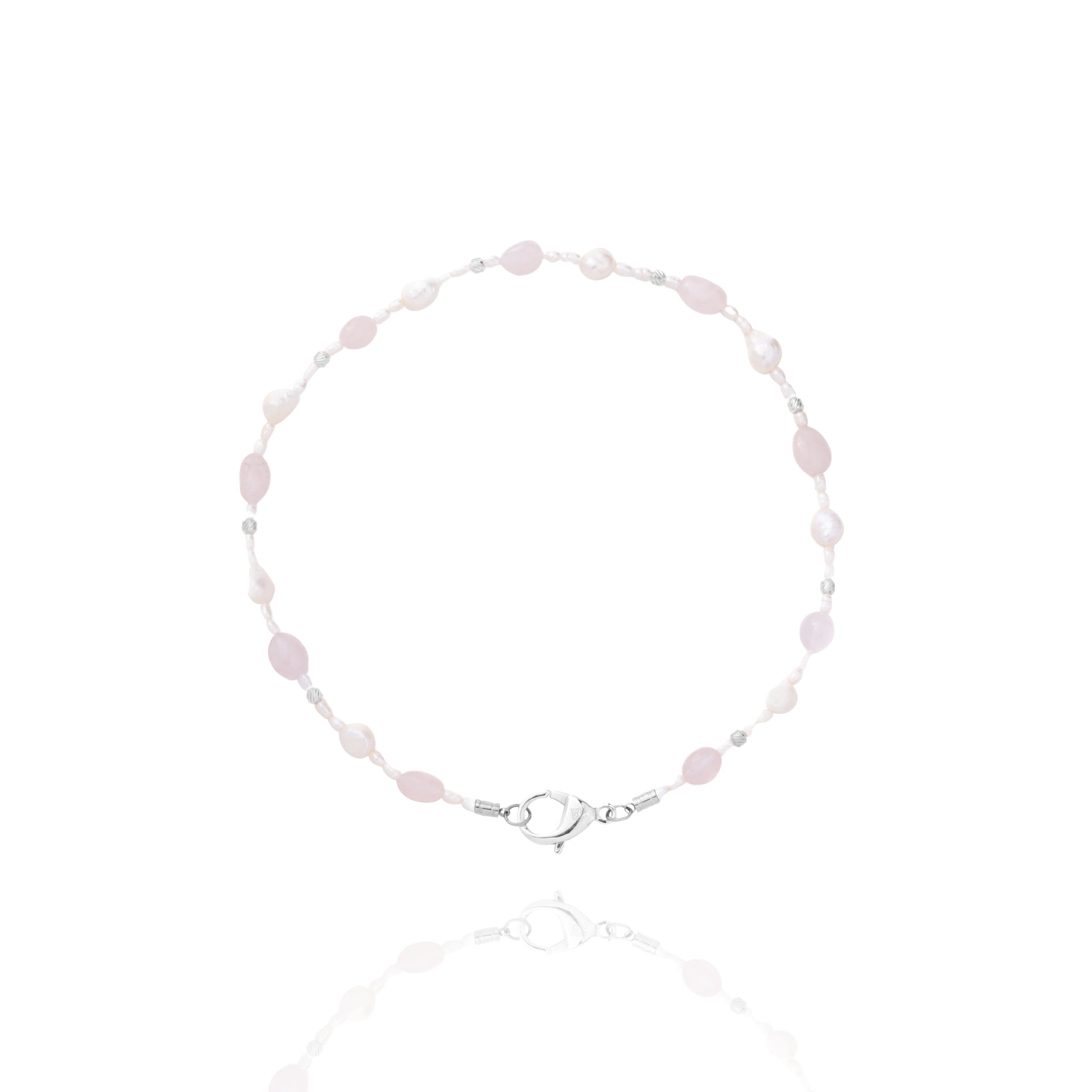 Collier Perles Roses