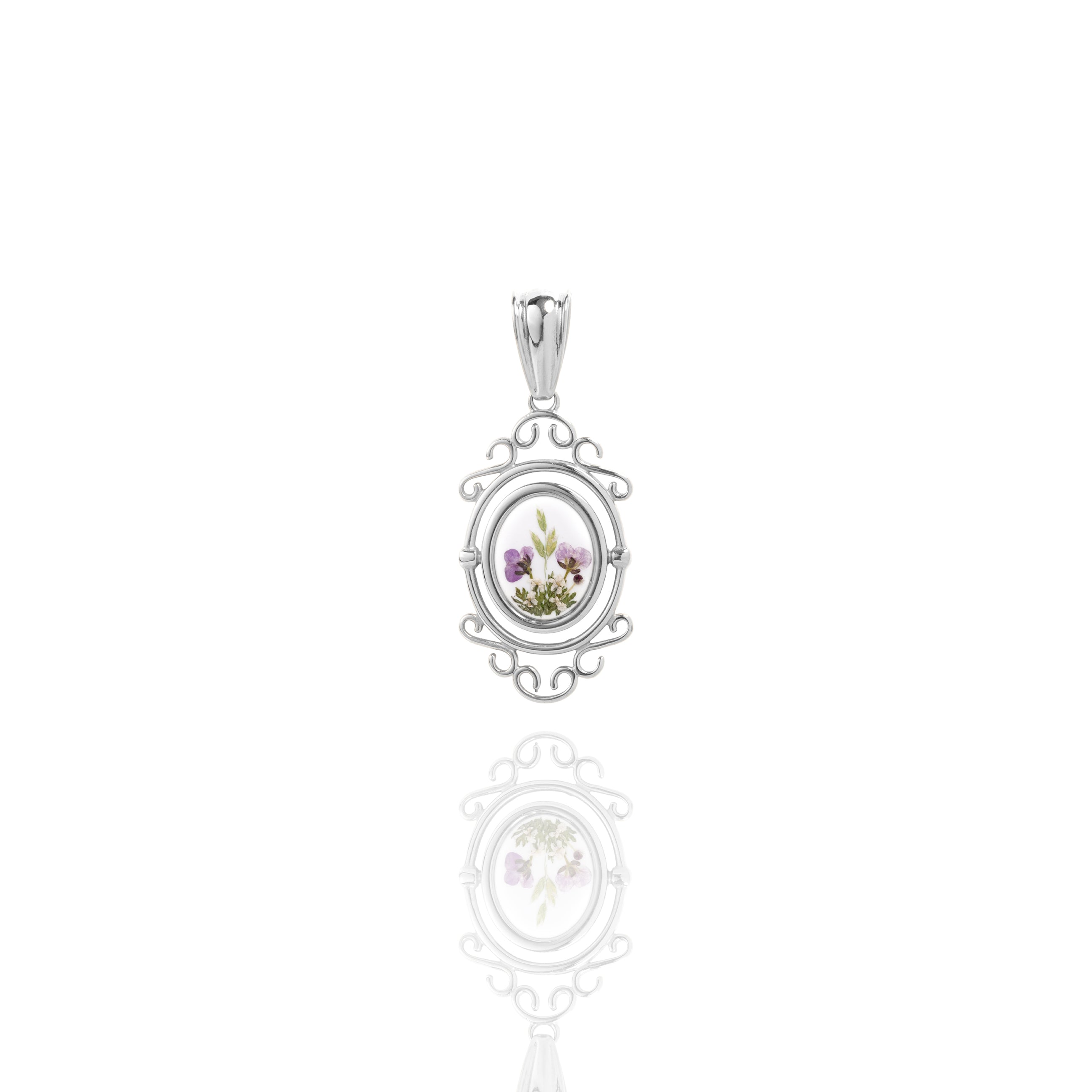 Pendentif Violettes Vintage