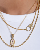 Collana con maglia ovale