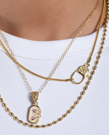 Collana con maglia ovale