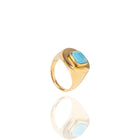 Anillo con piedra turquesa