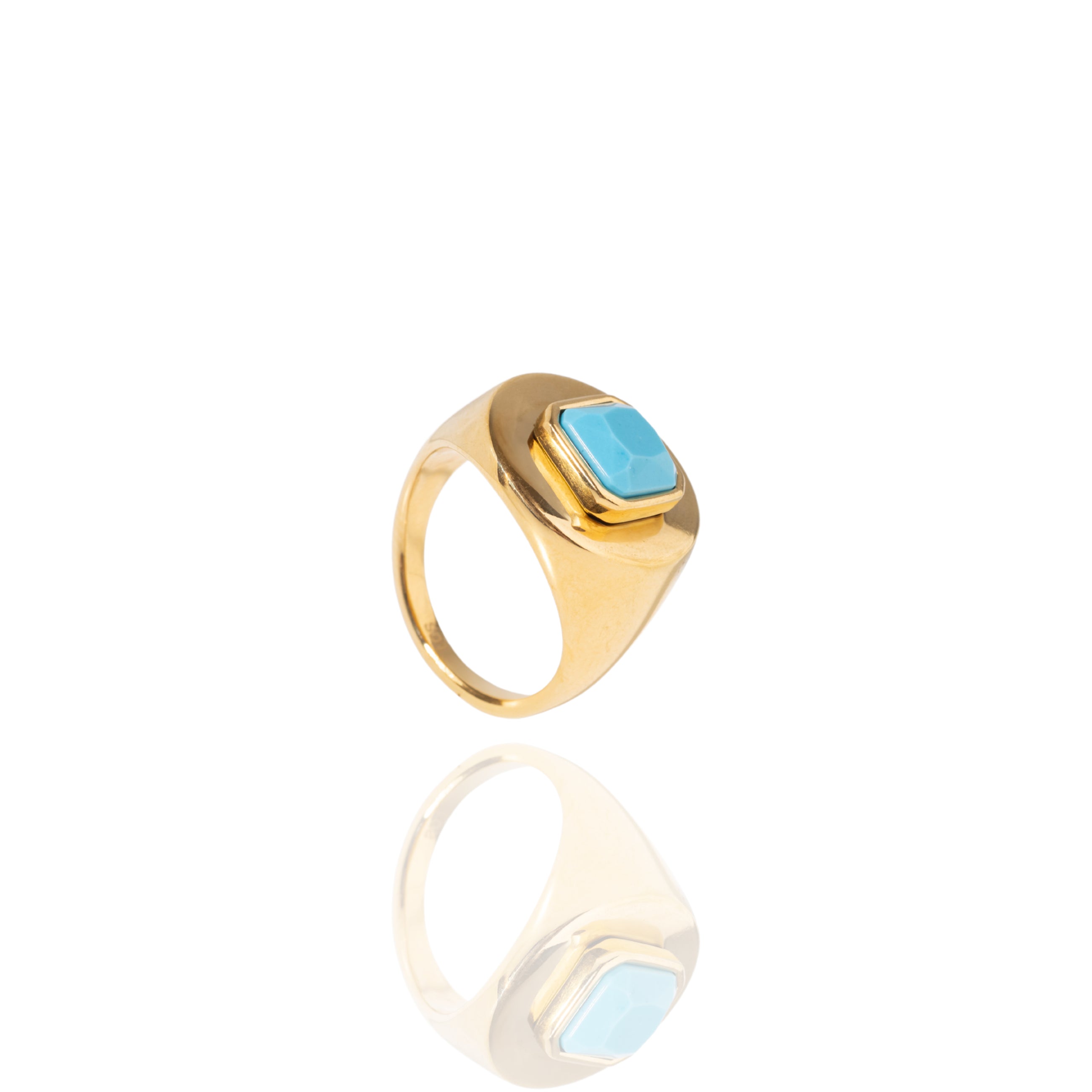 Anillo con piedra turquesa