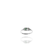 Anello con agata verde