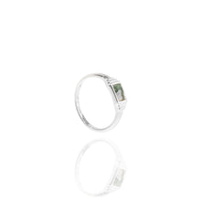 Anello con agata verde