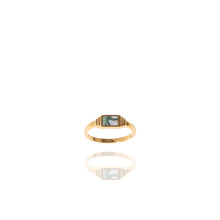 Anello con agata verde