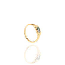 Anello con agata verde