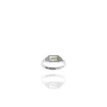 Anello con agata verde