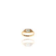 Anello con agata verde