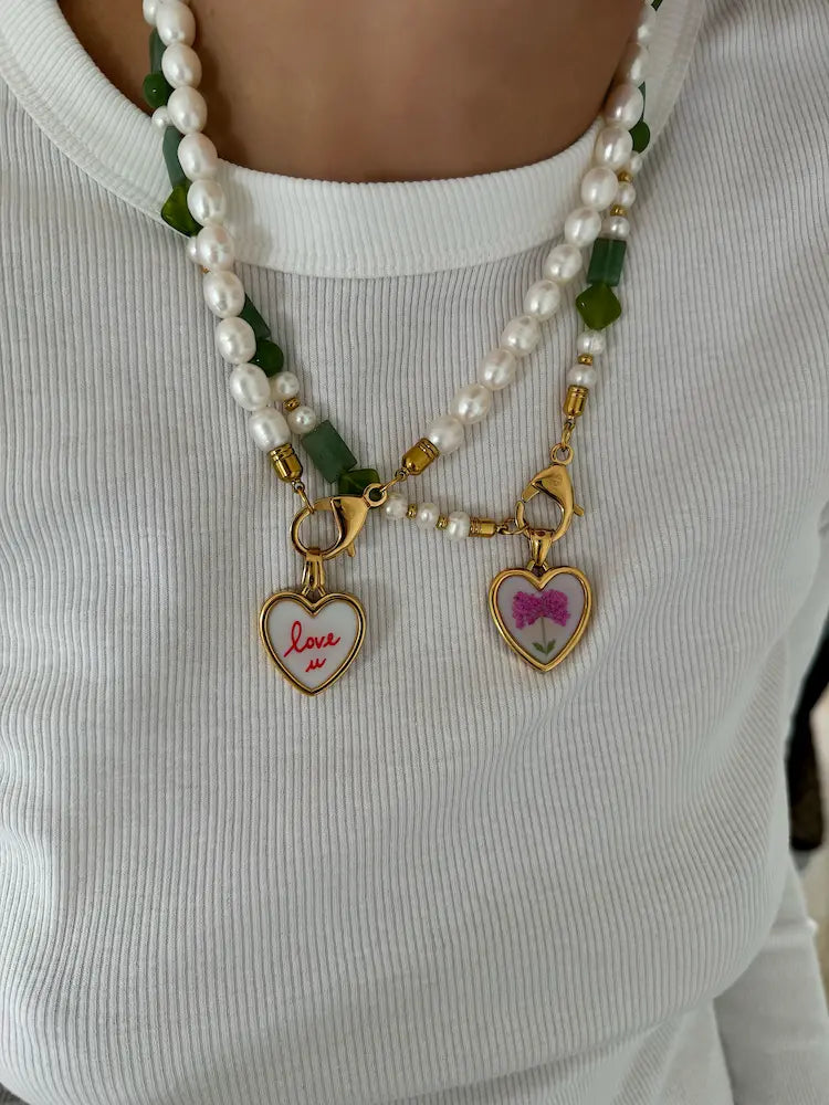 Ciondolo Gran Magenta Petals (Vintage Shape)