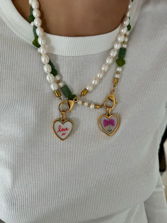 Ciondolo Gran Magenta Petals (Vintage Shape)