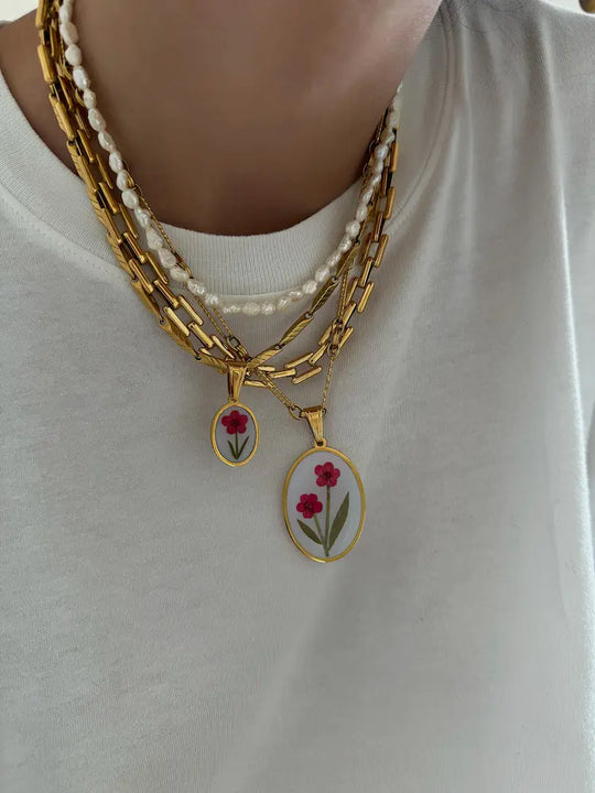 Solitary Twin Blossom-R Pendant (Minor Defects)