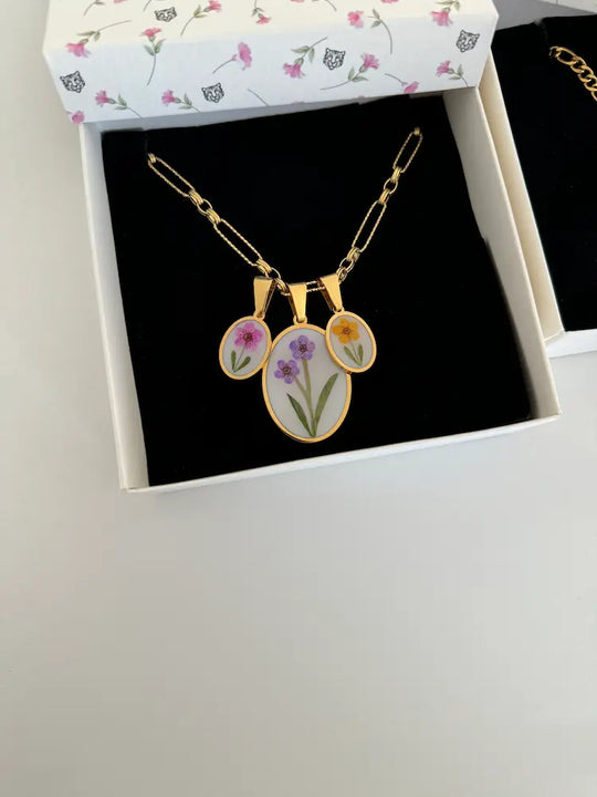 Solitary Twin Blossom-R Pendant (Minor Defects)