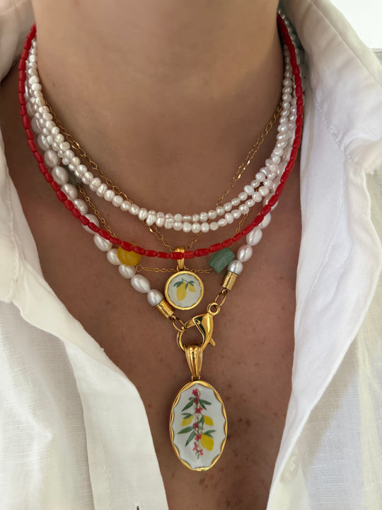 Collier Corallo Blossom