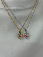 Paire de pendentifs cœur TOI