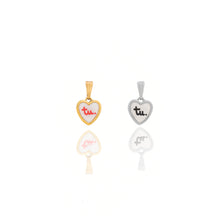 Paire de pendentifs cœur TOI