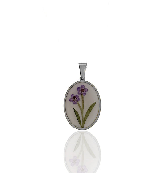 Solitary Twin Blossom-R Pendant (Minor Defects)