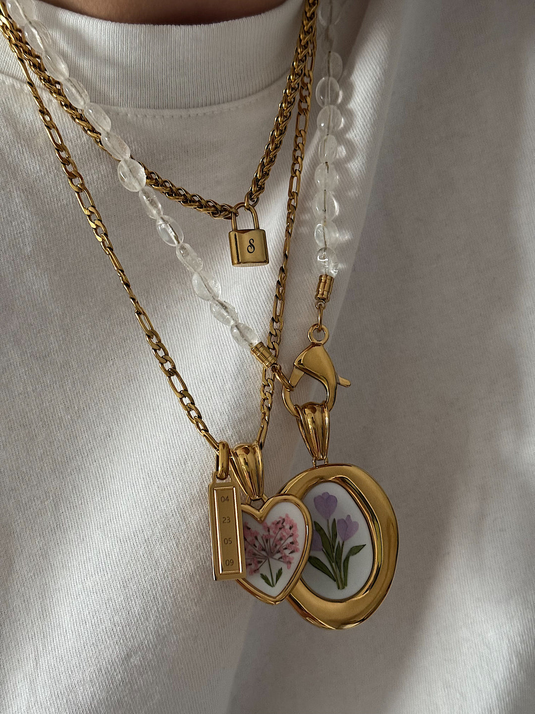 Ciondolo Rosè Petal (Vintage Shape)
