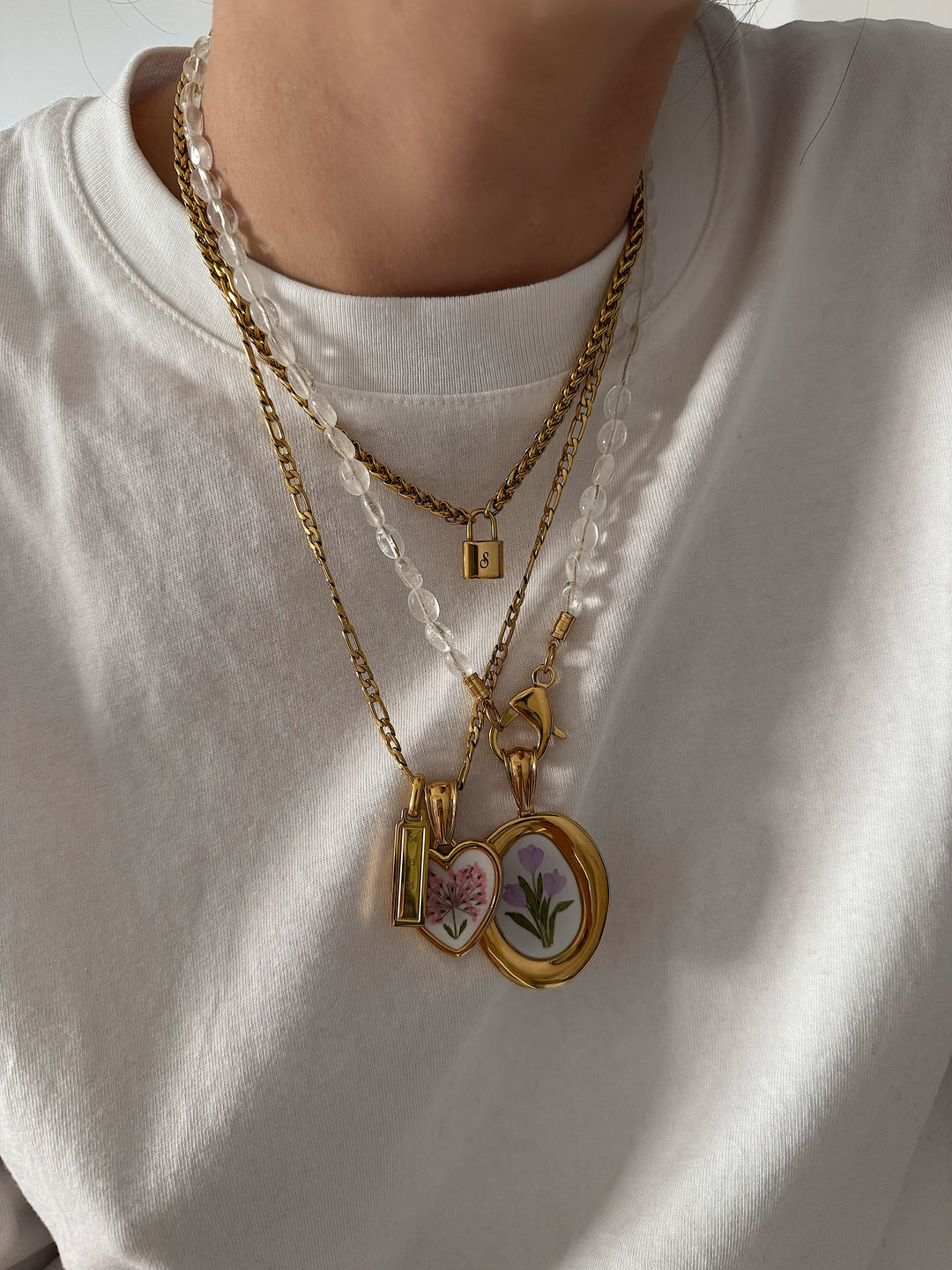 Ciondolo Rosè Petal (Vintage Shape)
